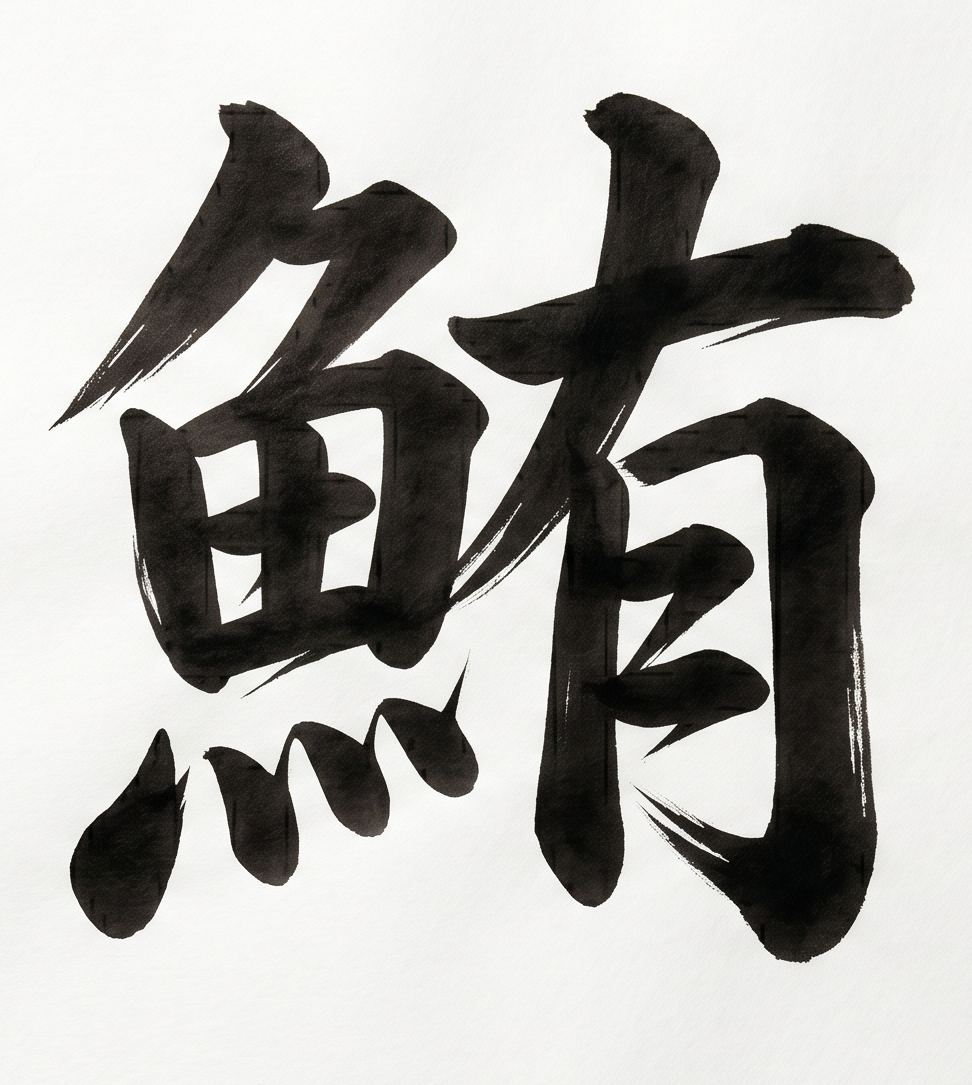 MAGURO 鮪 calligraphy